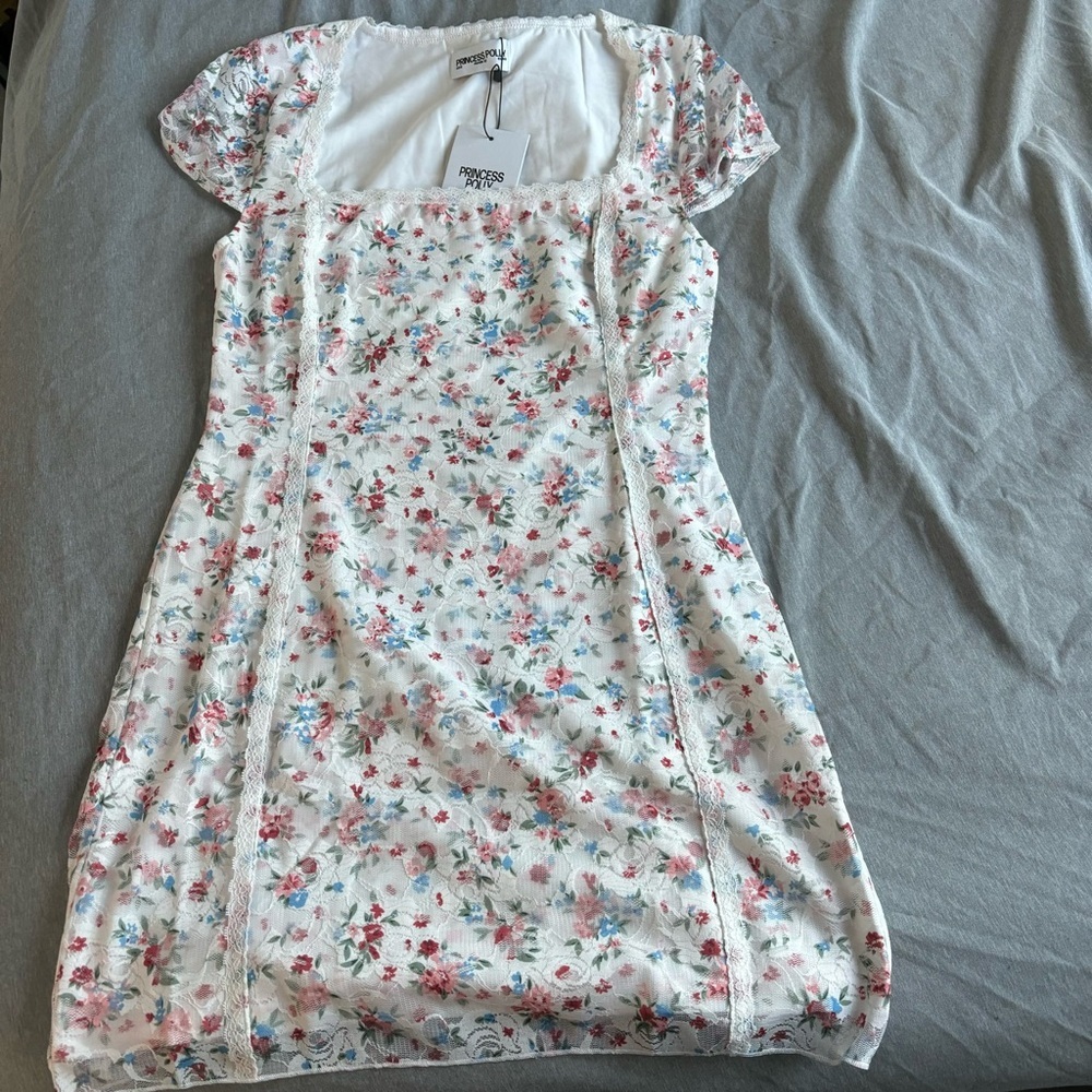 Princess Polly Floral Lace Mini Dress